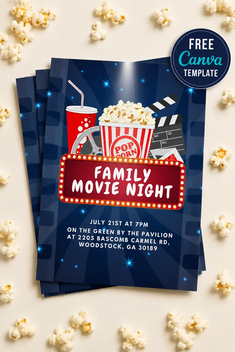 Family Movie Night flyer preview